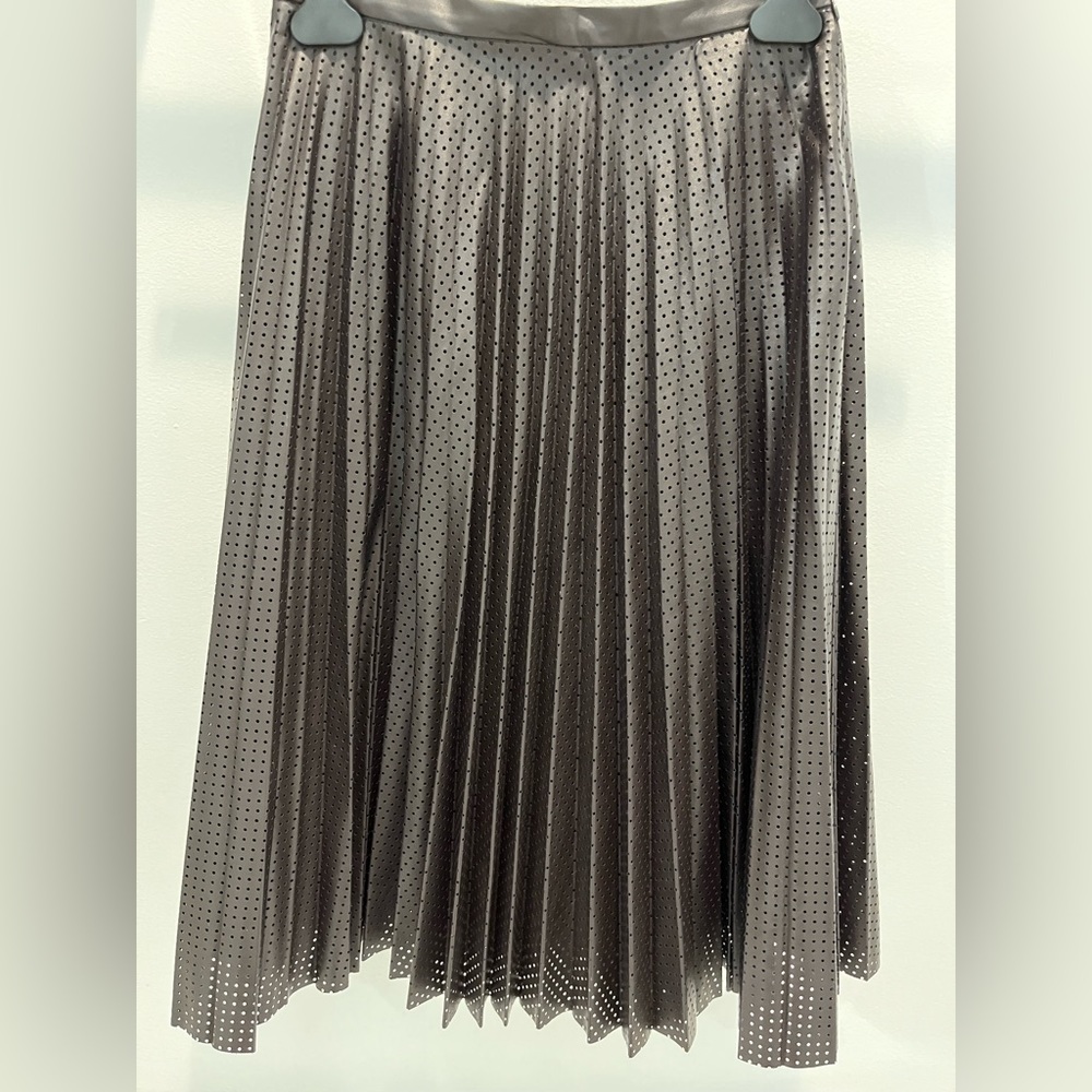 Zara leather (faux) pleated skirt